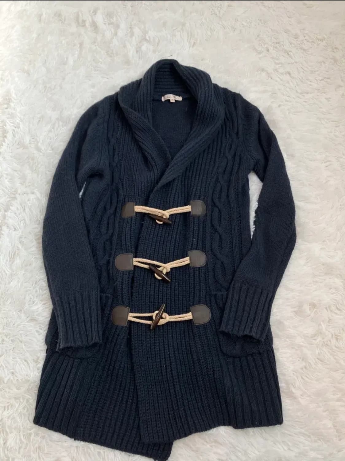 일본 빈티지 네이비 떡볶이 니트 가디건 모리걸 y2k 갸루 상품이미지1