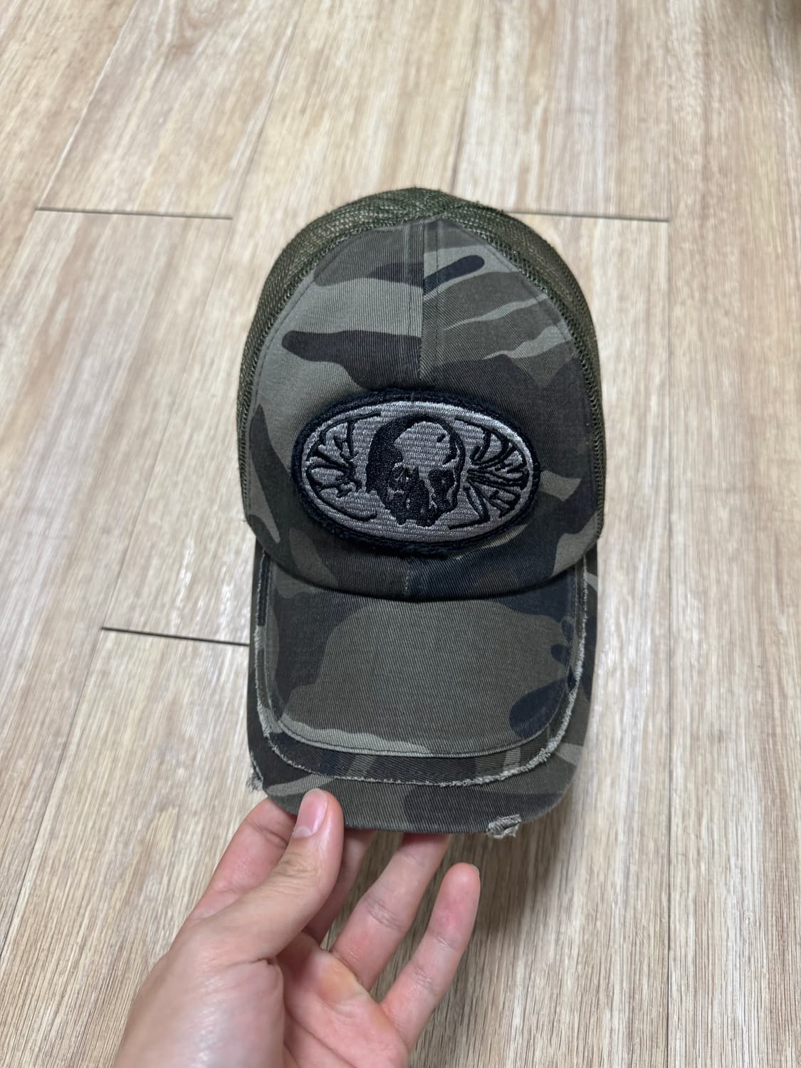 L) etce 카모 스컬 패치 메쉬캡 모자 상품이미지2