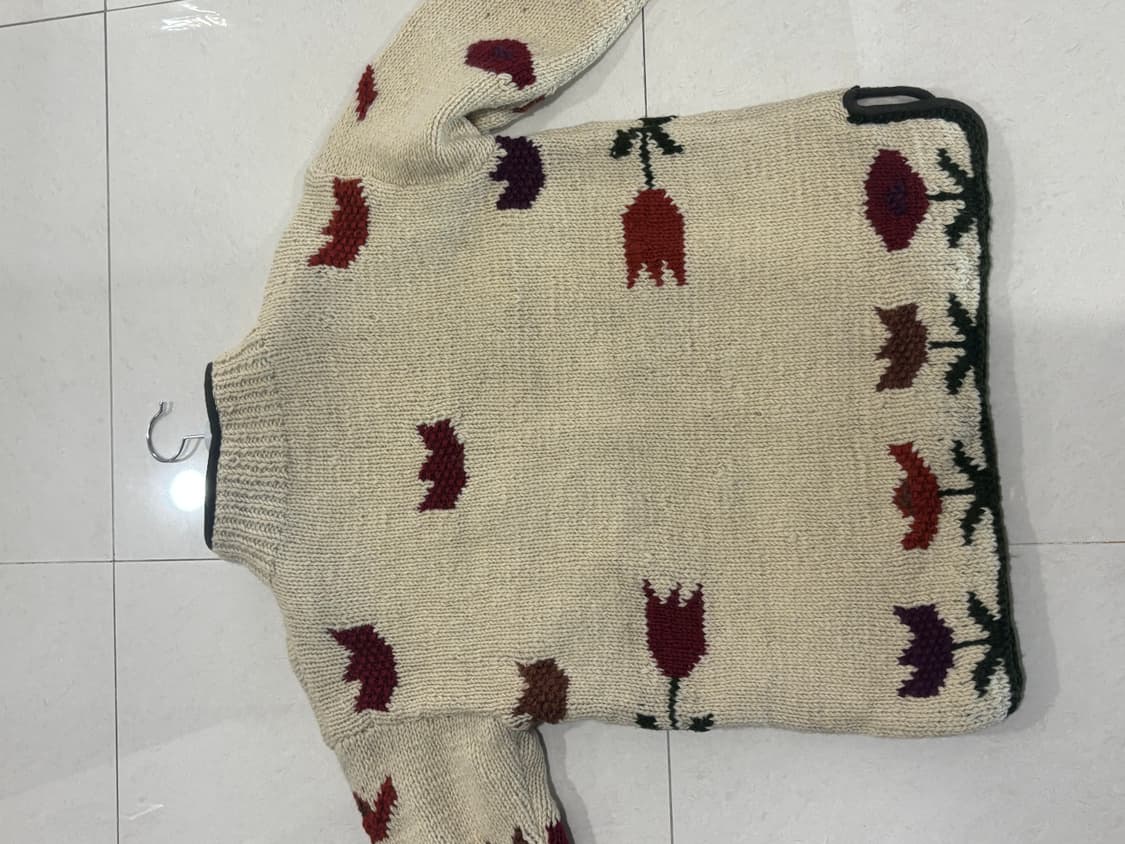 [VINTAGE] 튤립 자수 울 니트집업 (POTALA G.S.) 상품이미지6