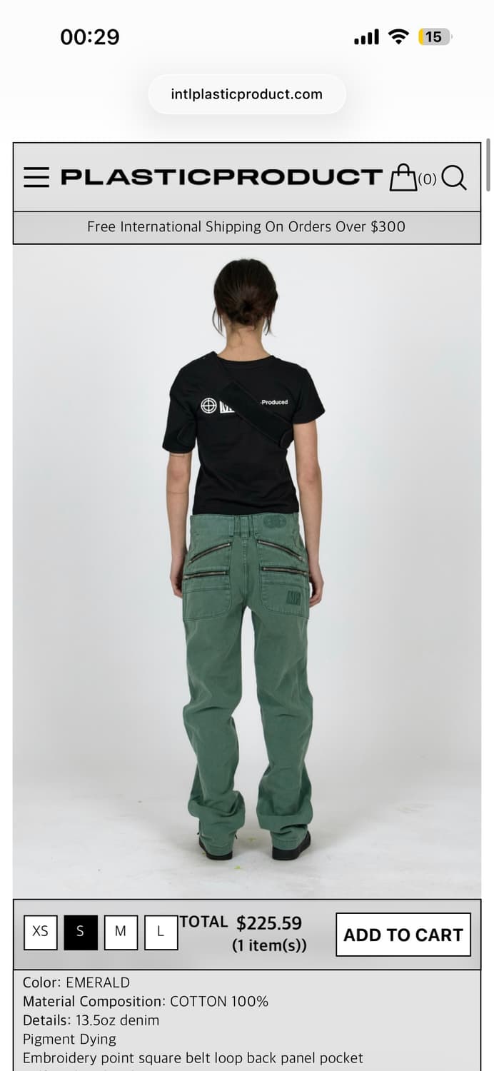 플라스틱프로덕트 MPa SPLIT POCKET PANTS (EMERALD 상품이미지1