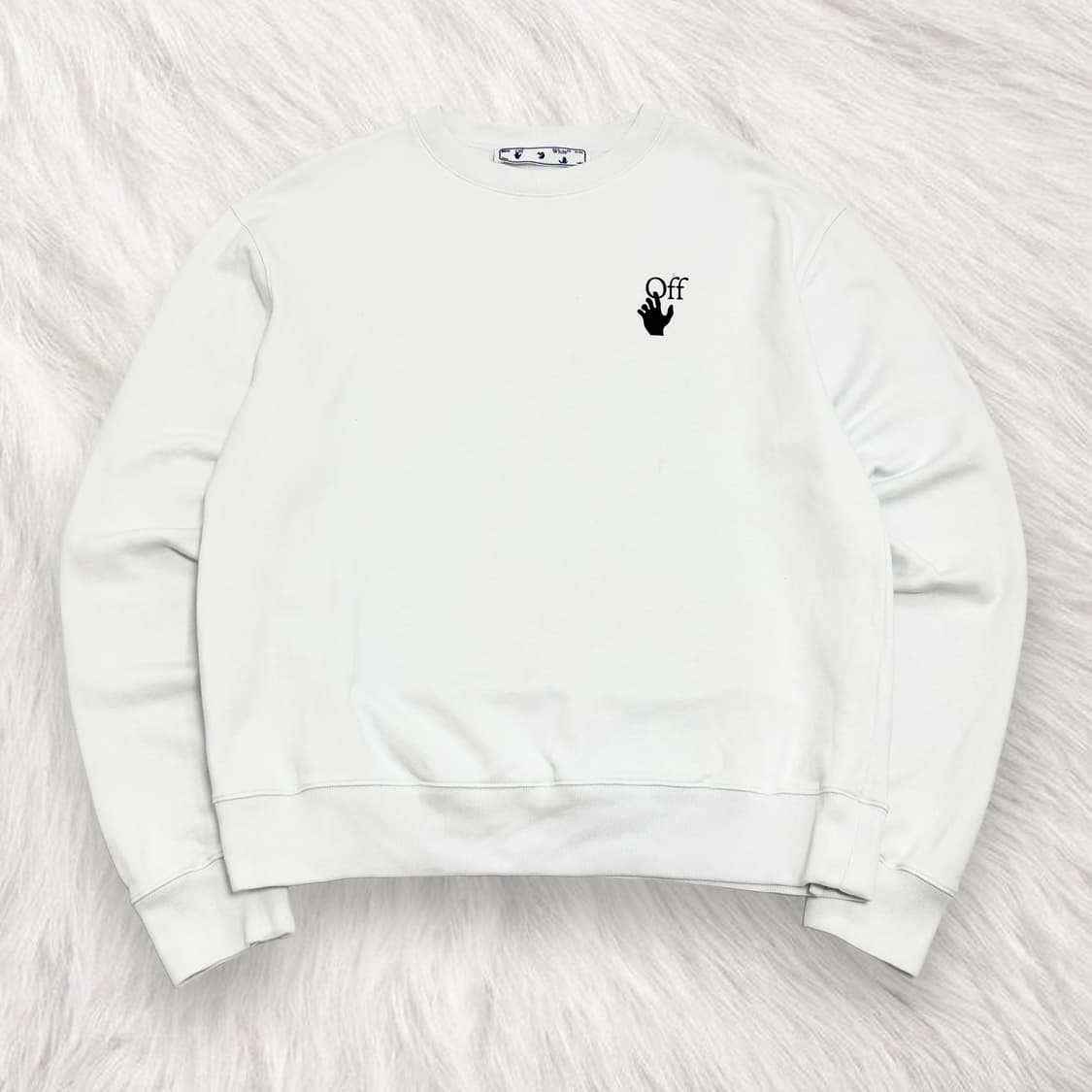 오프화이트 디그레이드 화이트 맨투맨 상품이미지5