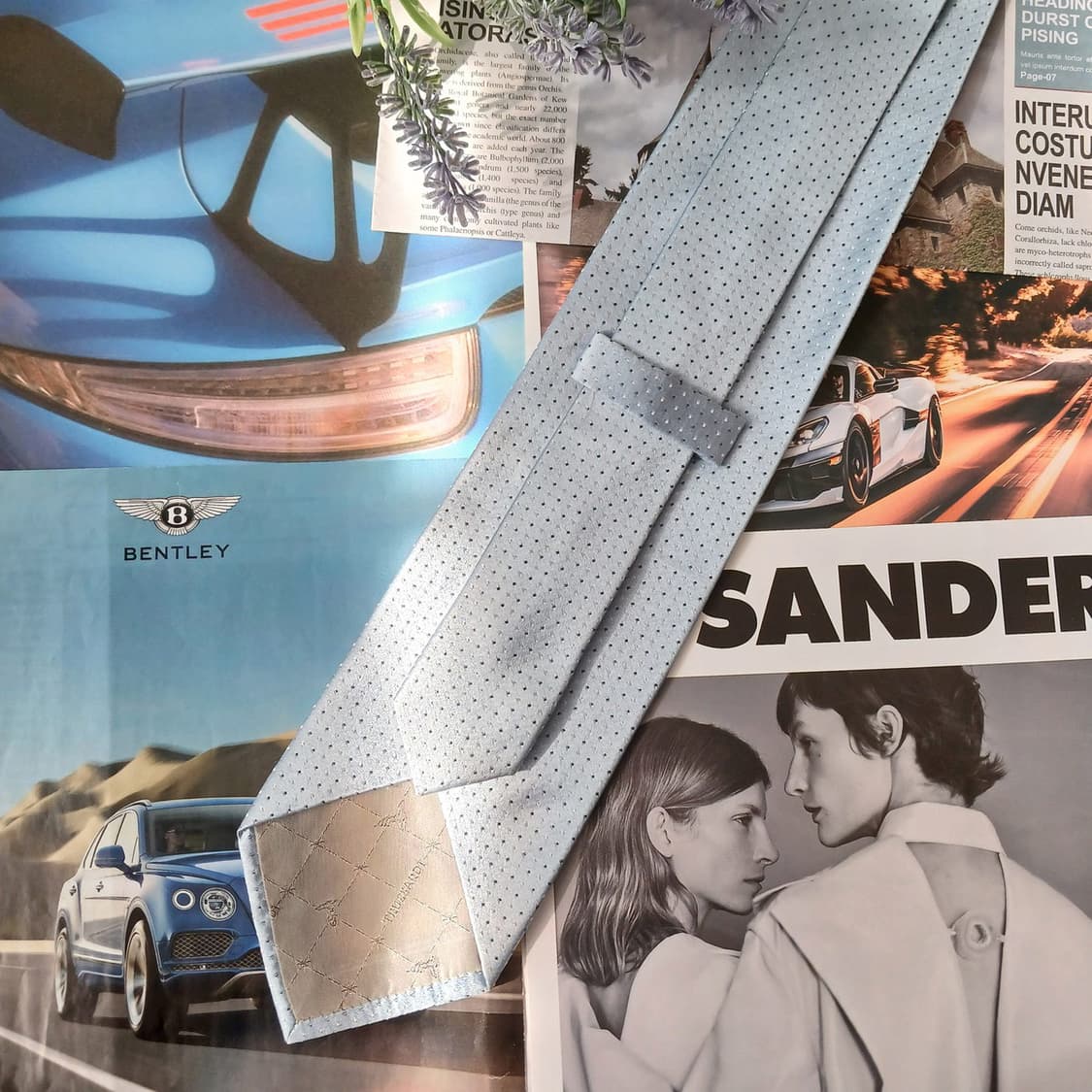 트루사르디 실크 스카이블루 도트 넥타이 8.7cm A+등급 A18951
 상품이미지4