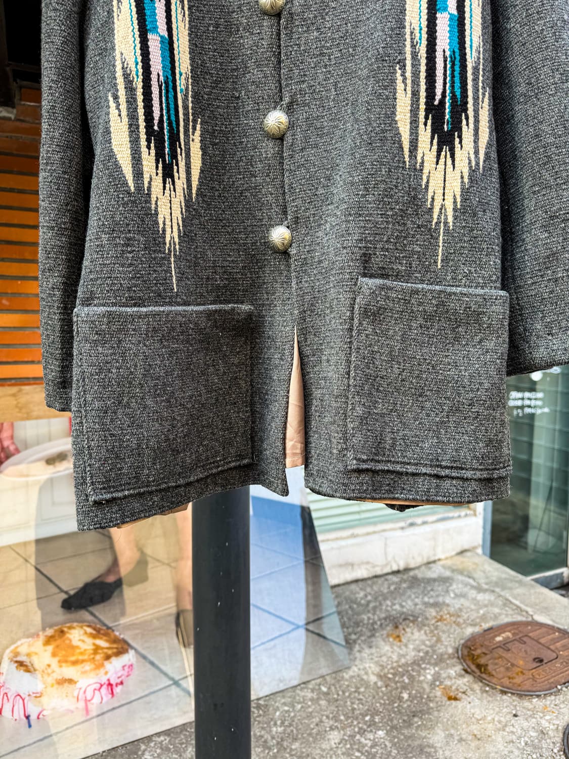 Navajo Blanket Pattern Wool Jacket 상품이미지5