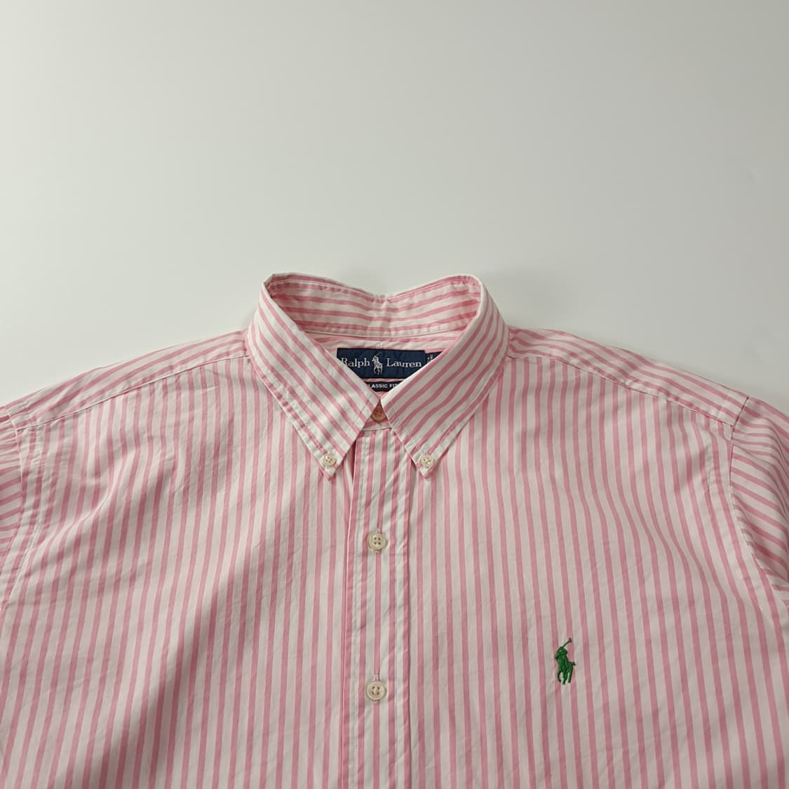 CK161 XL 폴로 00s 베이비핑크 스트라이프 셔츠 남방 상품이미지2