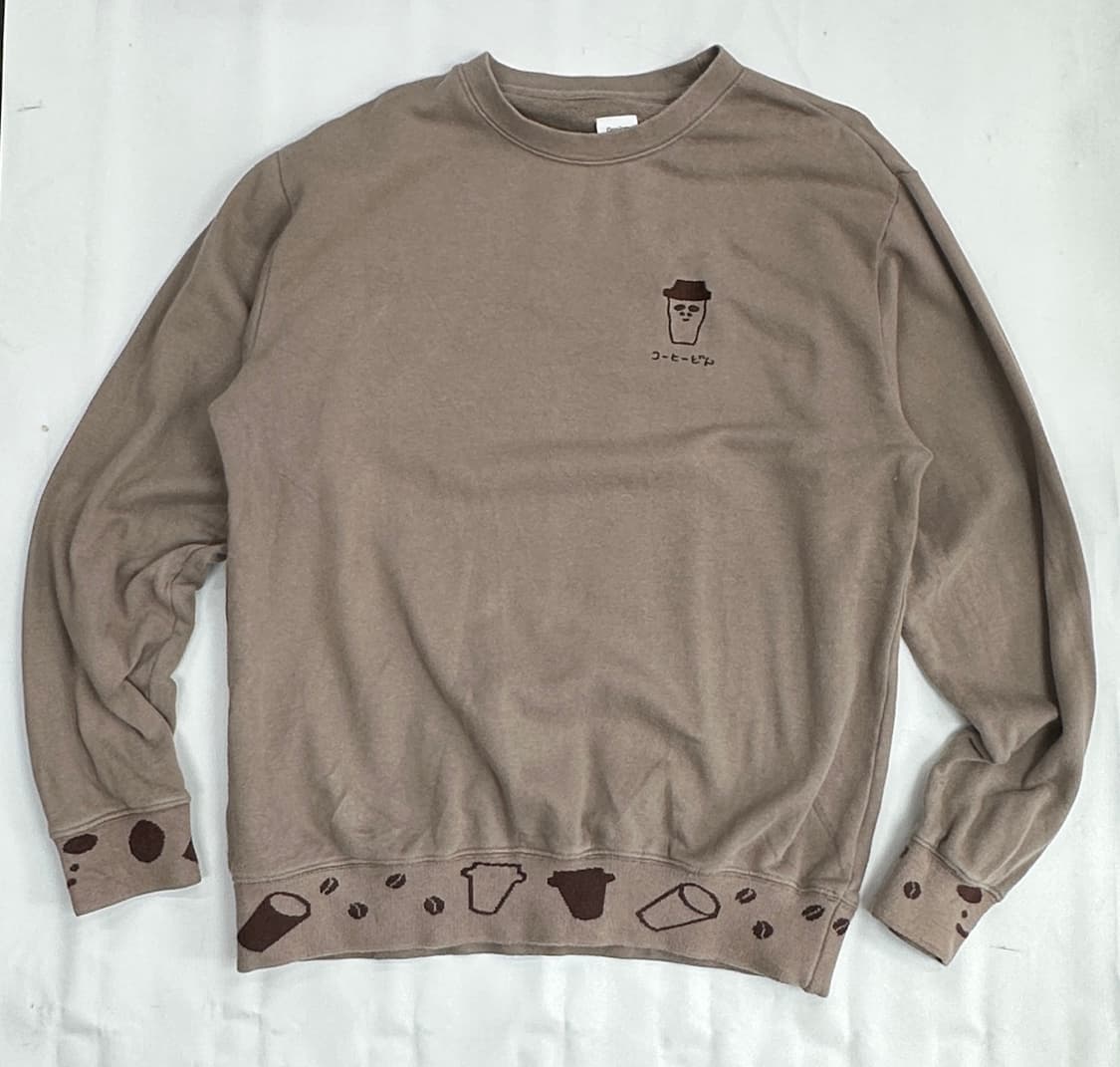 ☕️재팬 빈티지 코히 브라운 맨투맨☕️ 커피 자수 러블리 그런지  상품이미지2