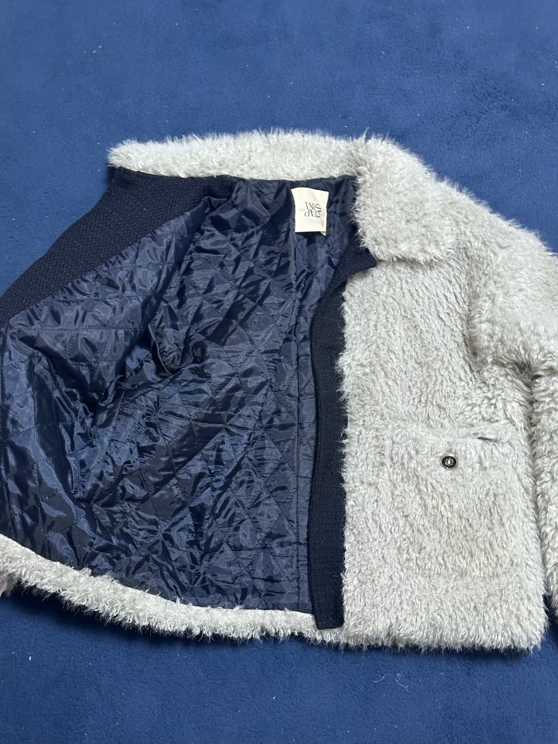 헤어리 퍼 자켓 그레이컬러 상품이미지2