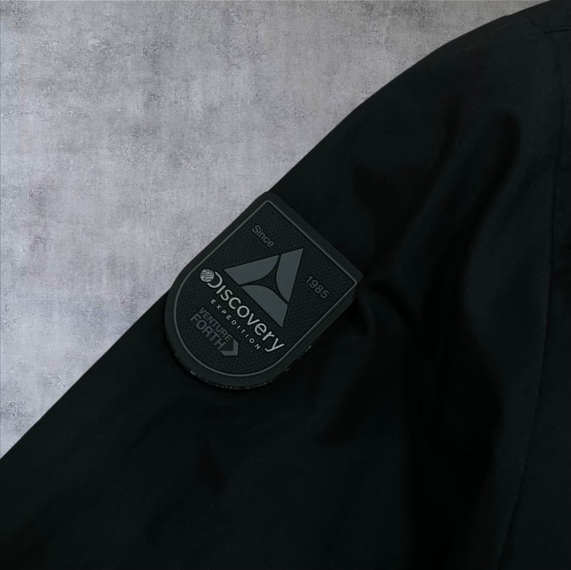 디스커버리 스몰 로고 블랙 블루종 자켓 상품이미지2