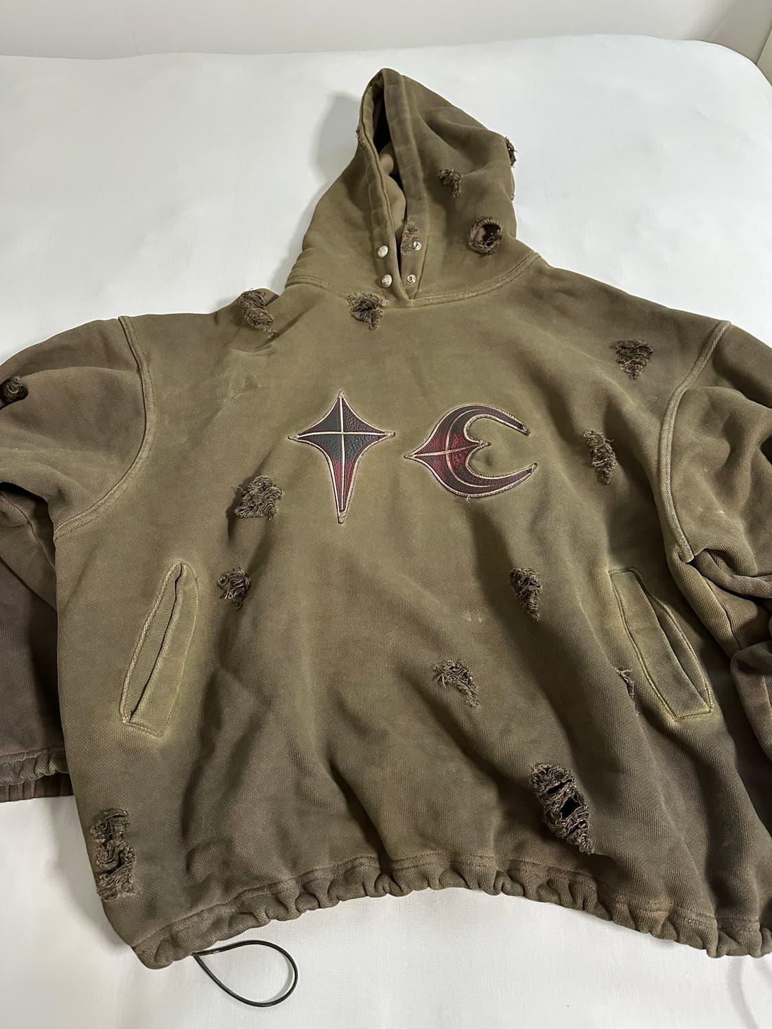 떠그클럽 락 후드 카키 2사이즈 상품이미지1