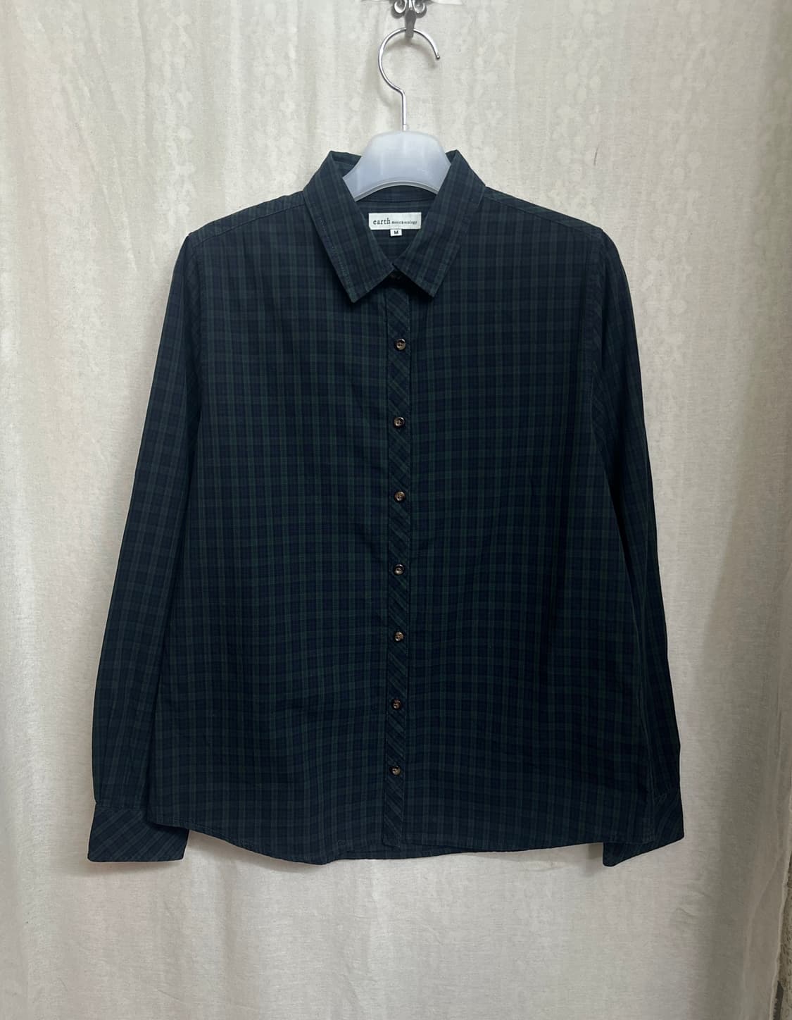 earth music check shirt 상품이미지1