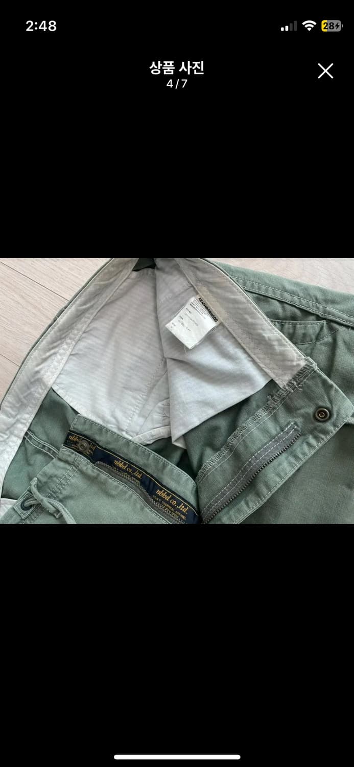 네이버후드 카고팬츠 M 상품이미지4