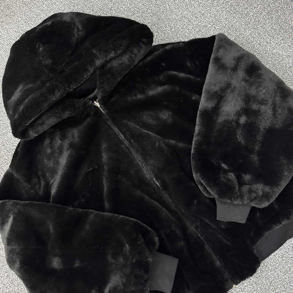 자라 리버시블 항공 점퍼 퍼 크롭 후드집업 상품이미지2