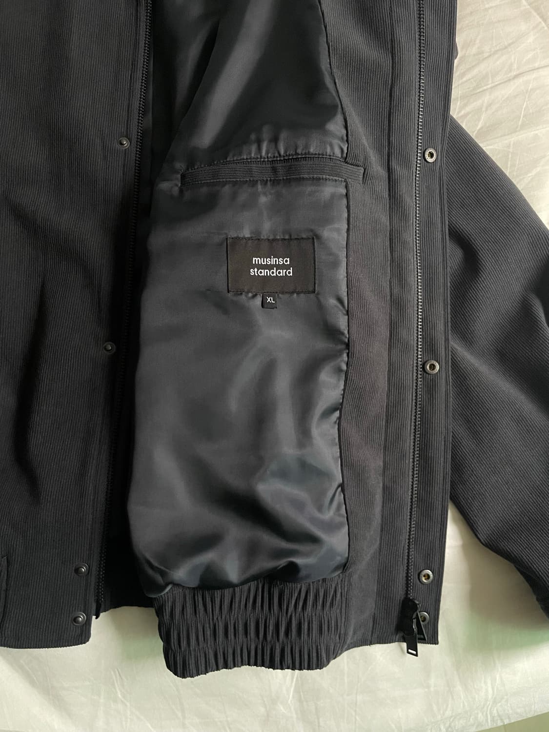 무신사 스탠다드 14W 코듀로이 미니멀 블루종 재킷 XL 상품이미지4