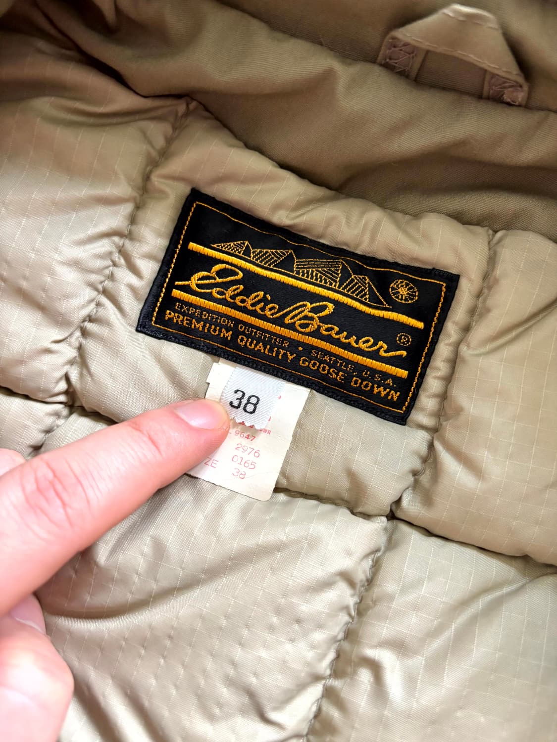 70's 에디 바우어 구스 다운 라이닝 카 코트 38 데드스탁 상품이미지8