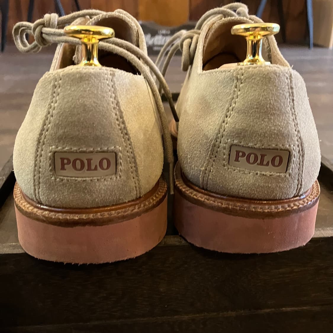 폴로 랄프로렌 스웨이드 더비 슈즈 US 8EE 상품이미지4