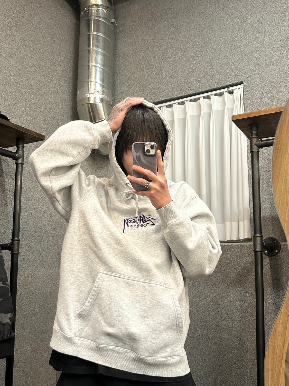  Stussy gray hoodie  상품이미지2