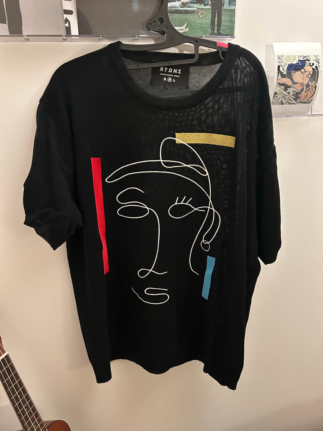 XTONZ 시스루 블랙 반팔티 상품이미지1