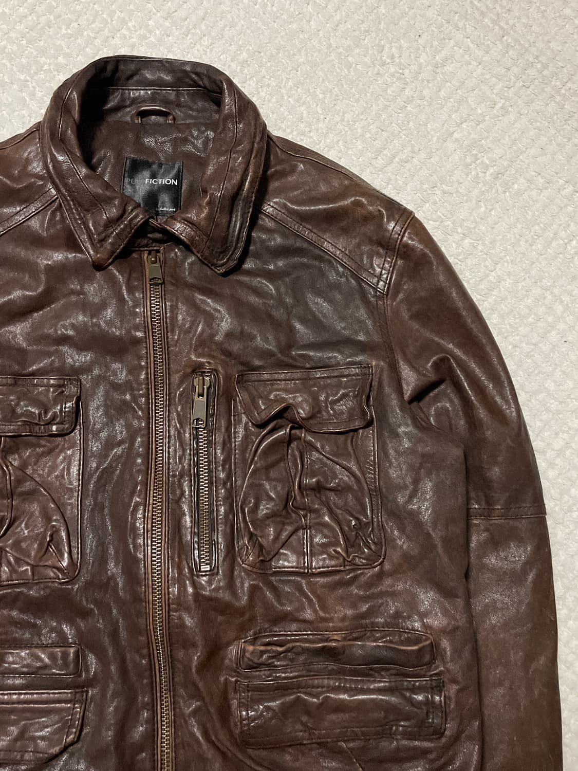 [48] PULF FICTION 레더파크 웨스턴 무드 양가죽 레더 자켓 상품이미지3