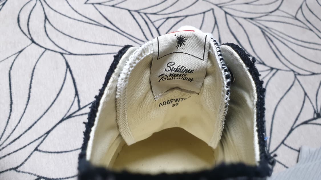 미하라 야스히로 피터슨 OG 솔 캔버스 로우  블랙 39 250 상품이미지4