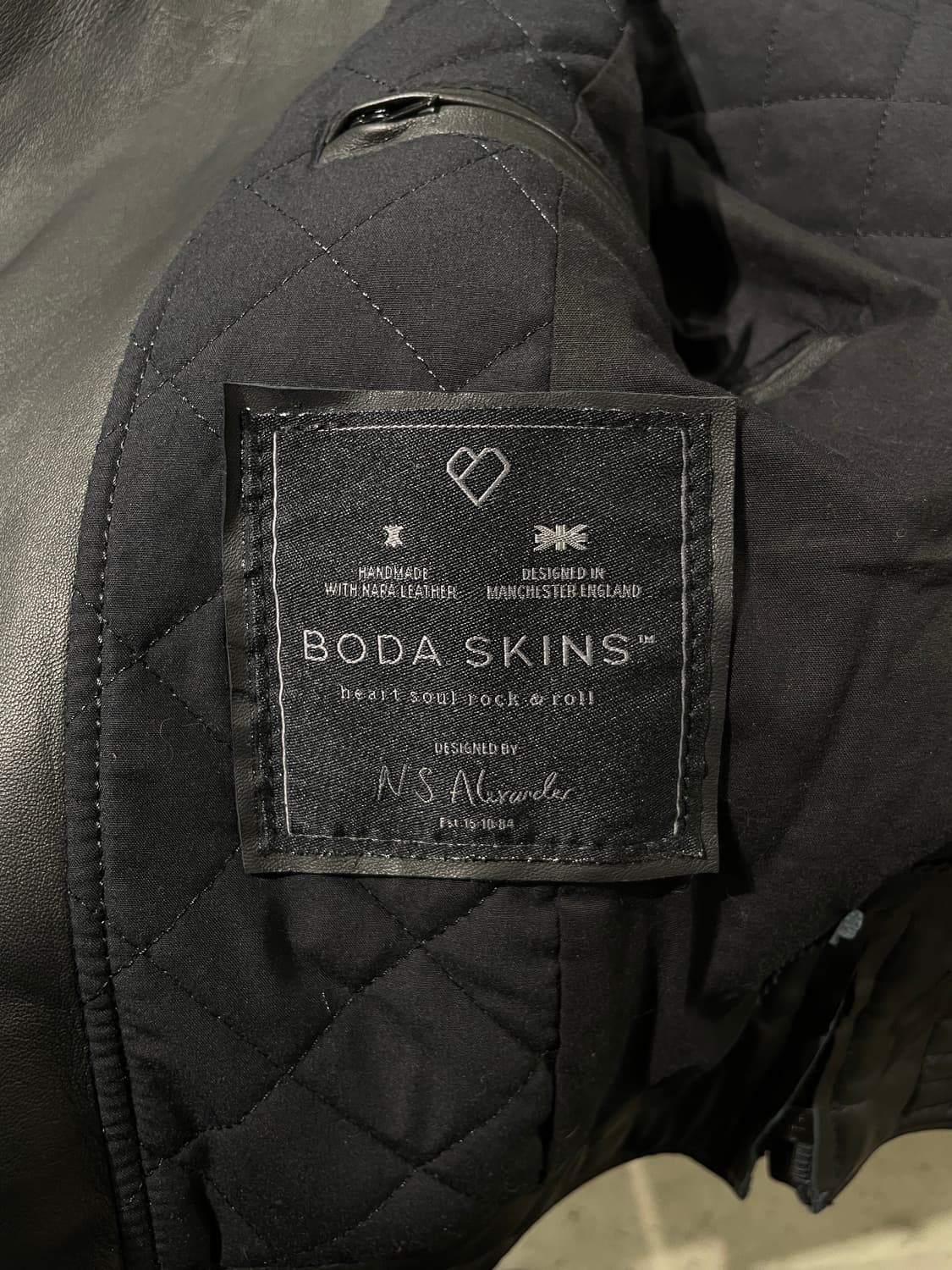 보다 스킨 블랙 슬림 핏 라이더 레더 자켓 상품이미지10