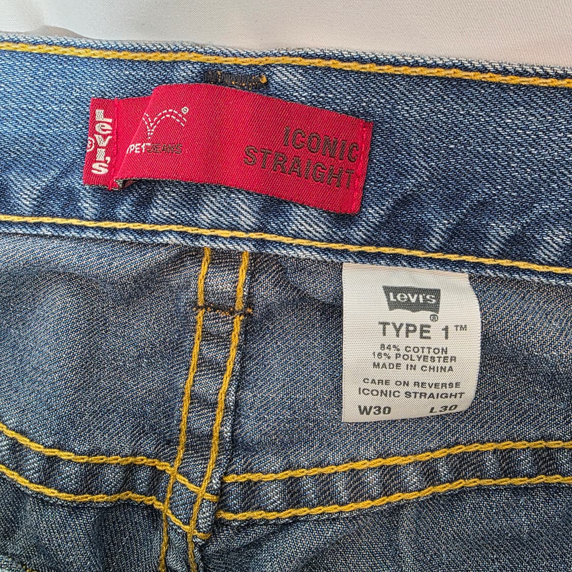 [W30L30]00s 리바이스 타입원 아이코닉 스트레이트핏 데님팬츠 상품이미지4
