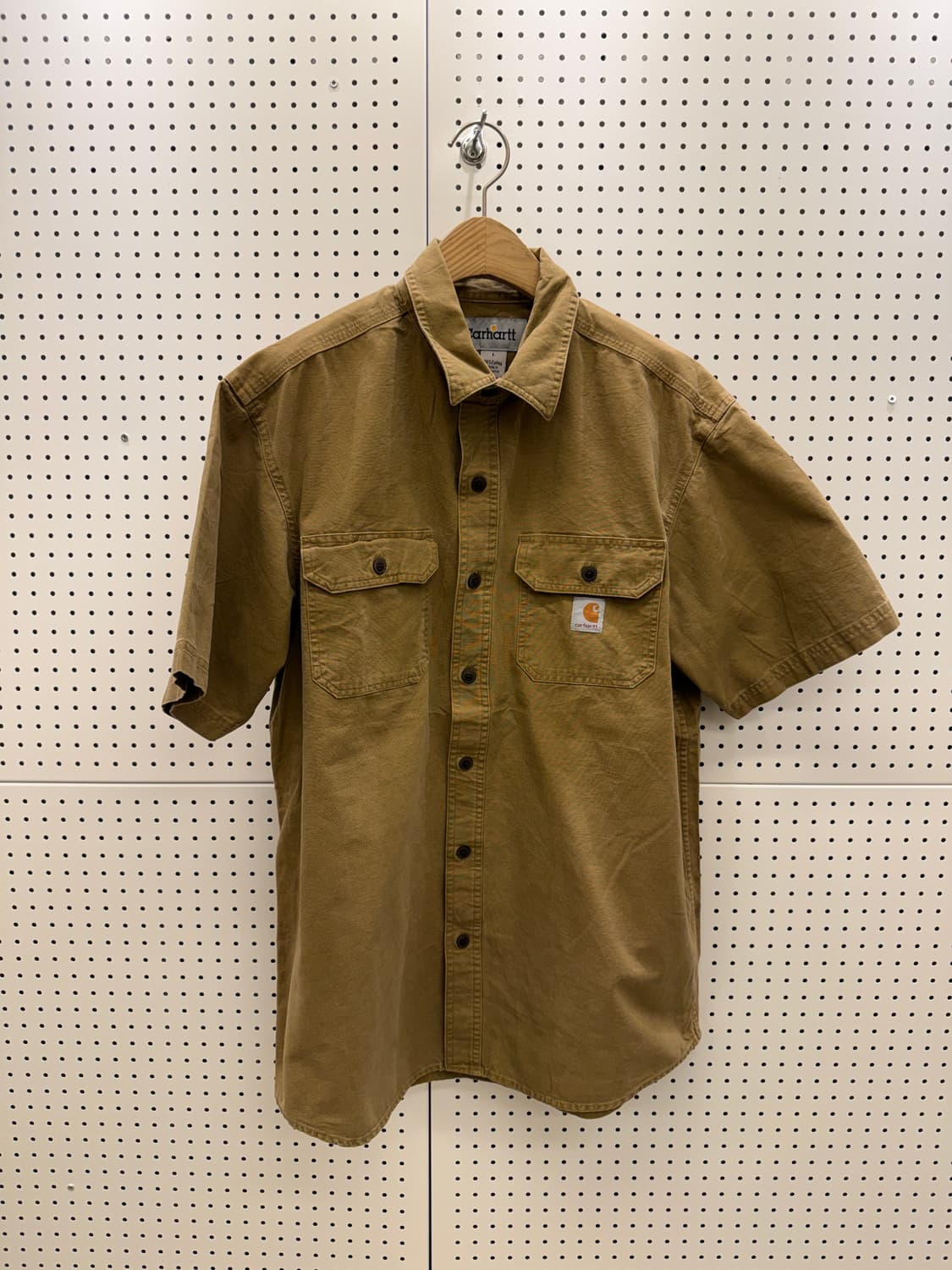 칼하트 워크 반팔 셔츠 브라운 U1157 상품이미지2