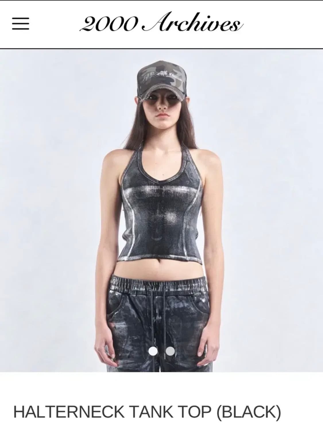 2000아카이브 HALTERNECK TANK TOP (BLACK) 상품이미지1