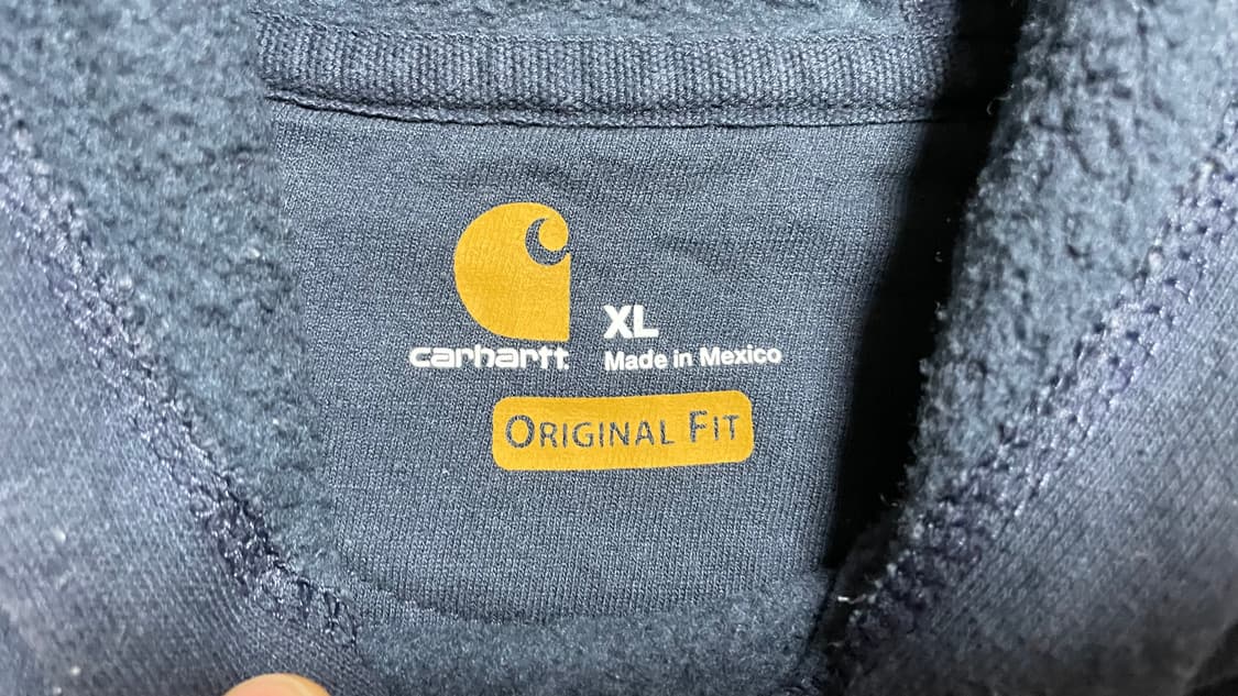 USA 00s 미국 빈티지 워크웨어 멕시코 생산 네이비 칼하트 후드티 상품이미지8