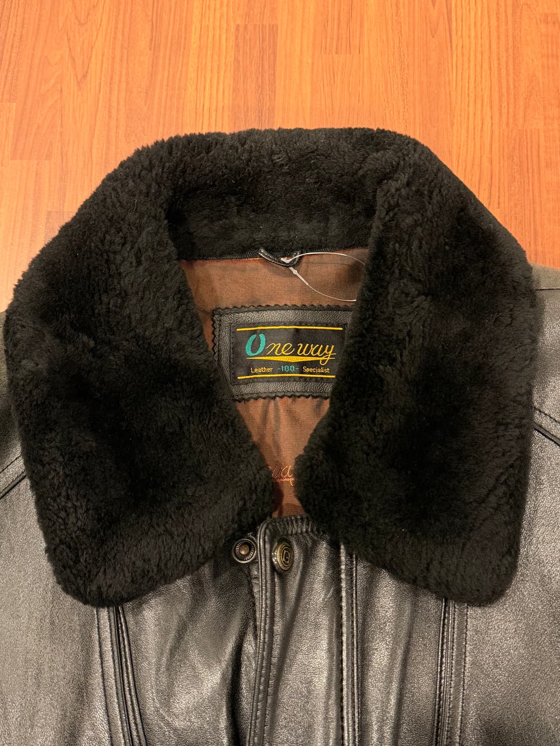 90s Vtg 빈티지 쉽스킨 무스탕 레더 자켓 상품이미지10