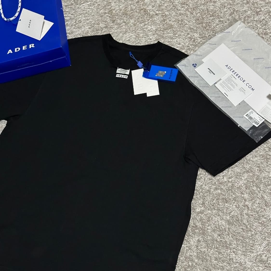[정품] ADER ERROR 블랙 티셔츠 L 풀구성 상품이미지3