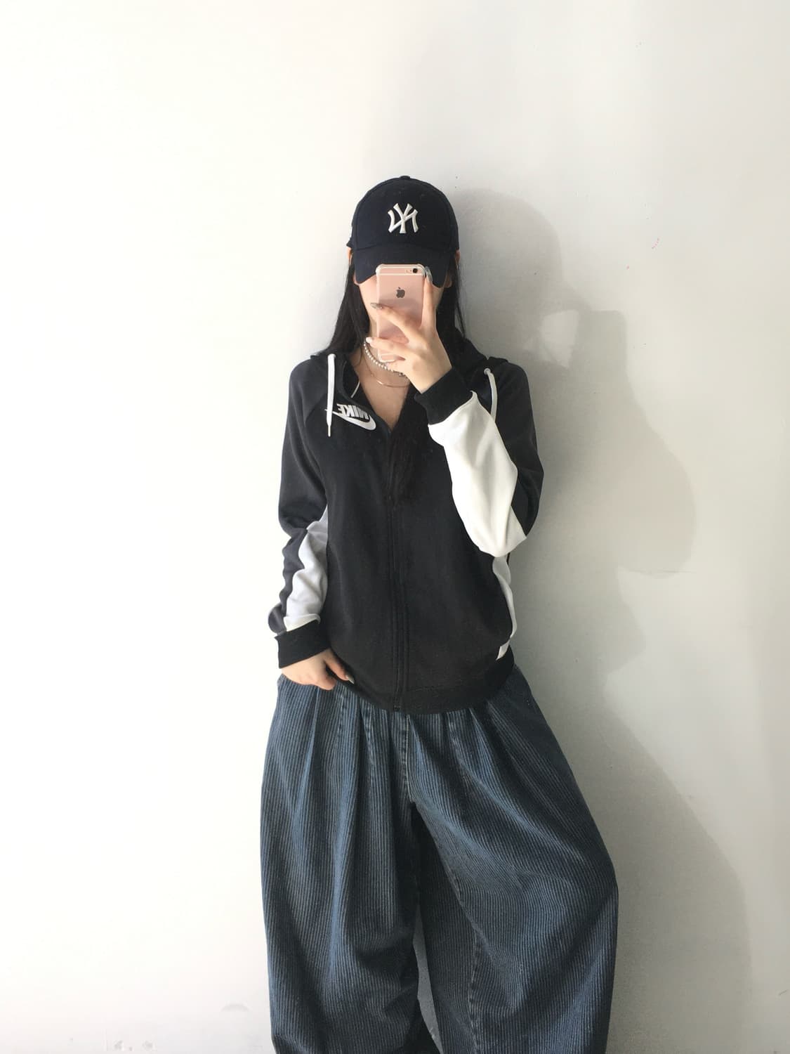 나이키 배색 후드집업 상품이미지1