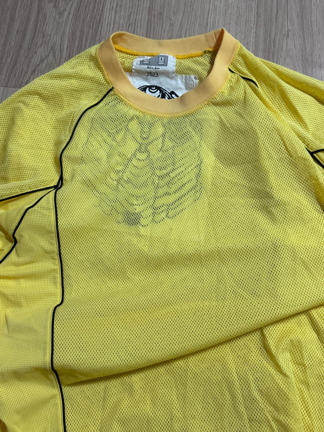 카브엠트 메쉬 래글런 컬러 롱슬리브 티셔츠 옐로우 XL 상품이미지2