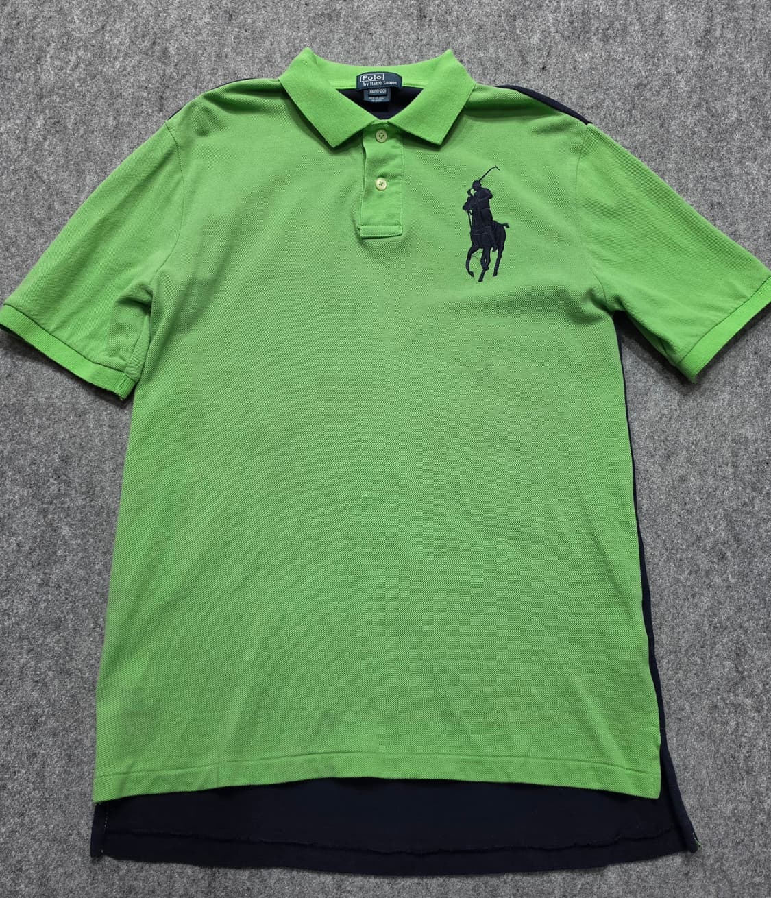 폴로 랄프로렌 빅로고 컬러블록 투컬러 PK 카라 반팔티 보이즈 XL 상품이미지4