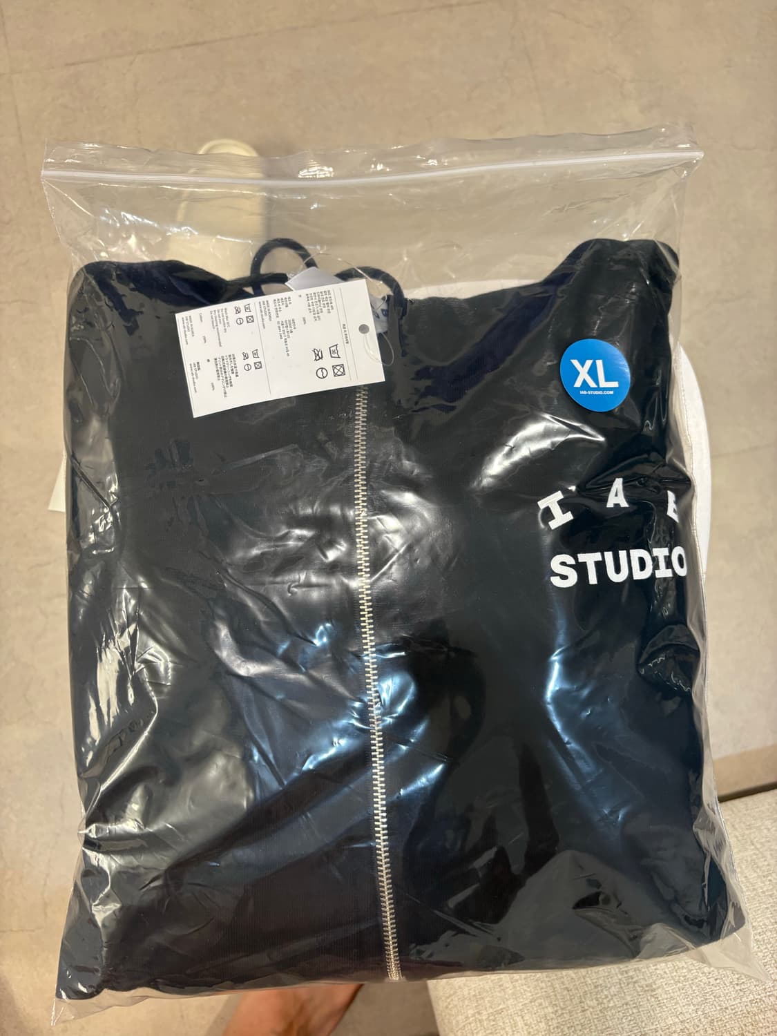 [XL] 아이앱 스튜디오 후드 집업 블랙 새제품 상품이미지2