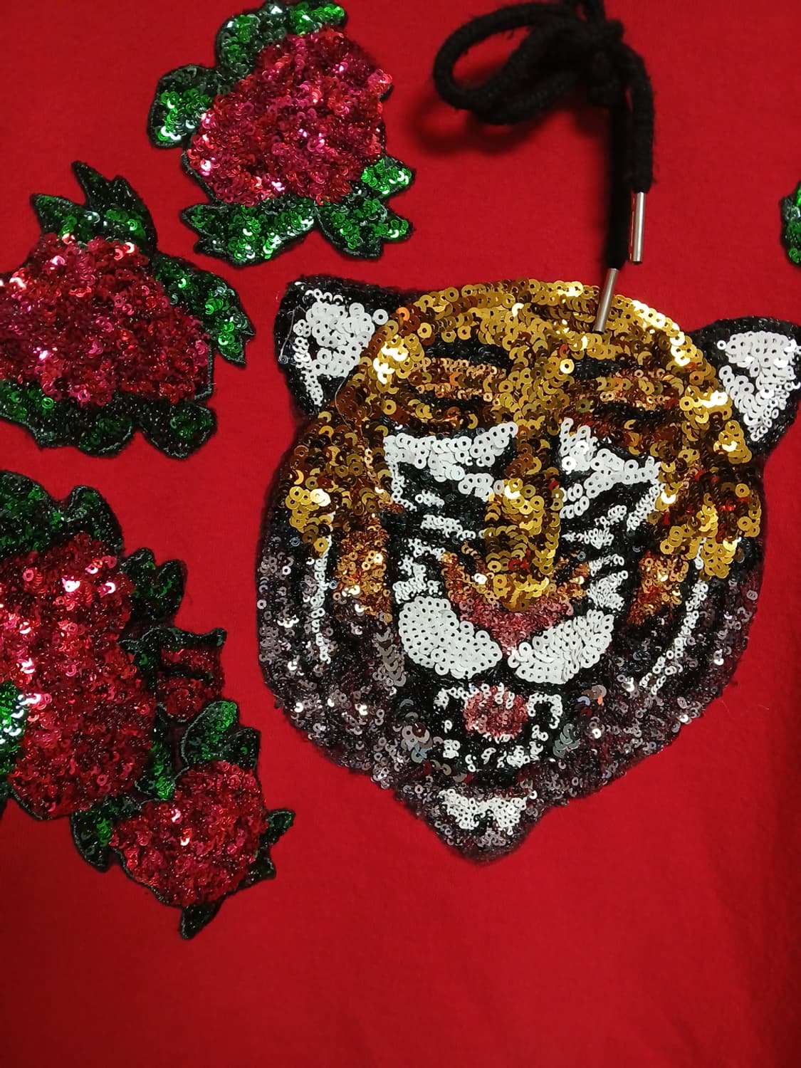 구찌 st 호랑이 스팽글 후드티 100 상품이미지3