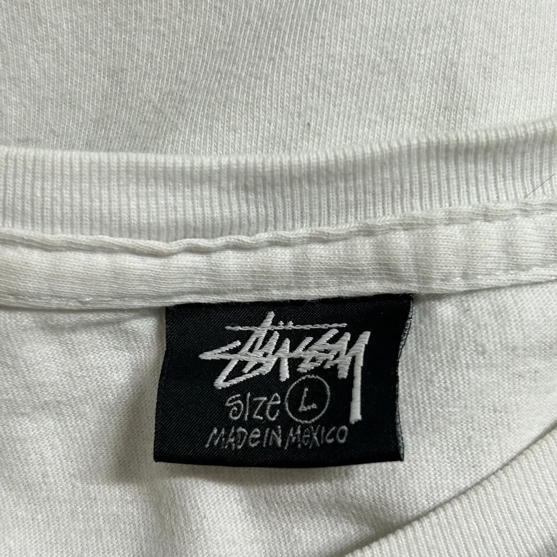 스투시 베이직 반팔 티셔츠 화이트 L 상품이미지6