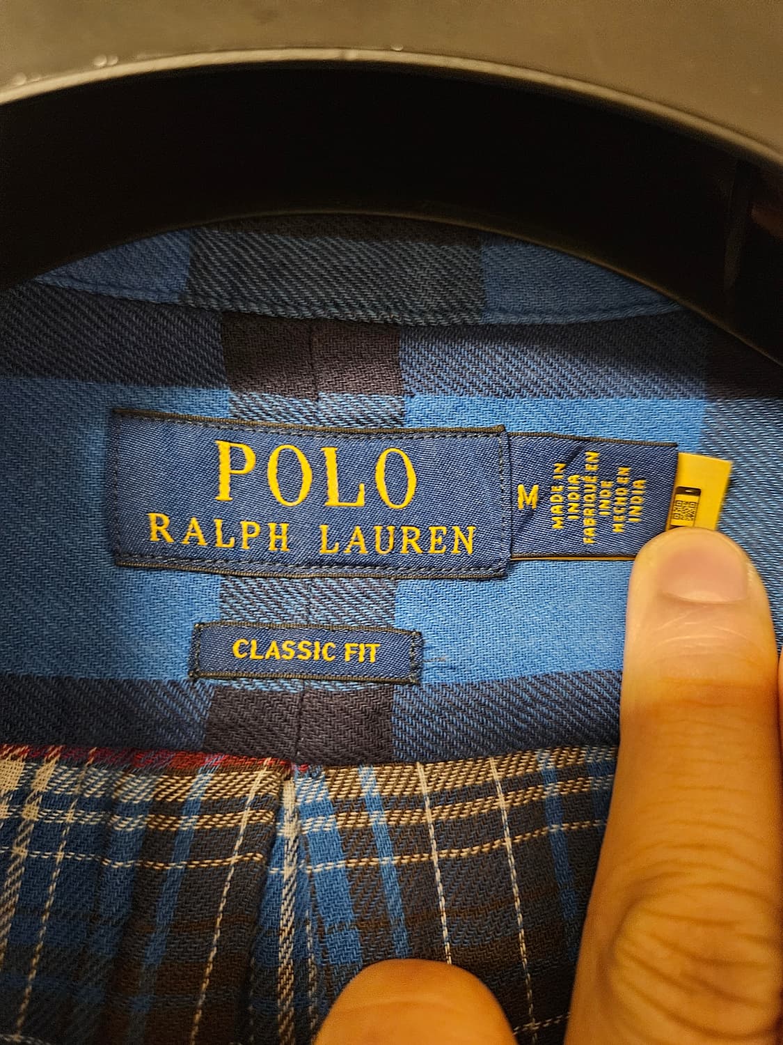 폴로 랄프로렌 블루 체크 버팔로 셔츠 m 클래식핏 신형탭 상품이미지5