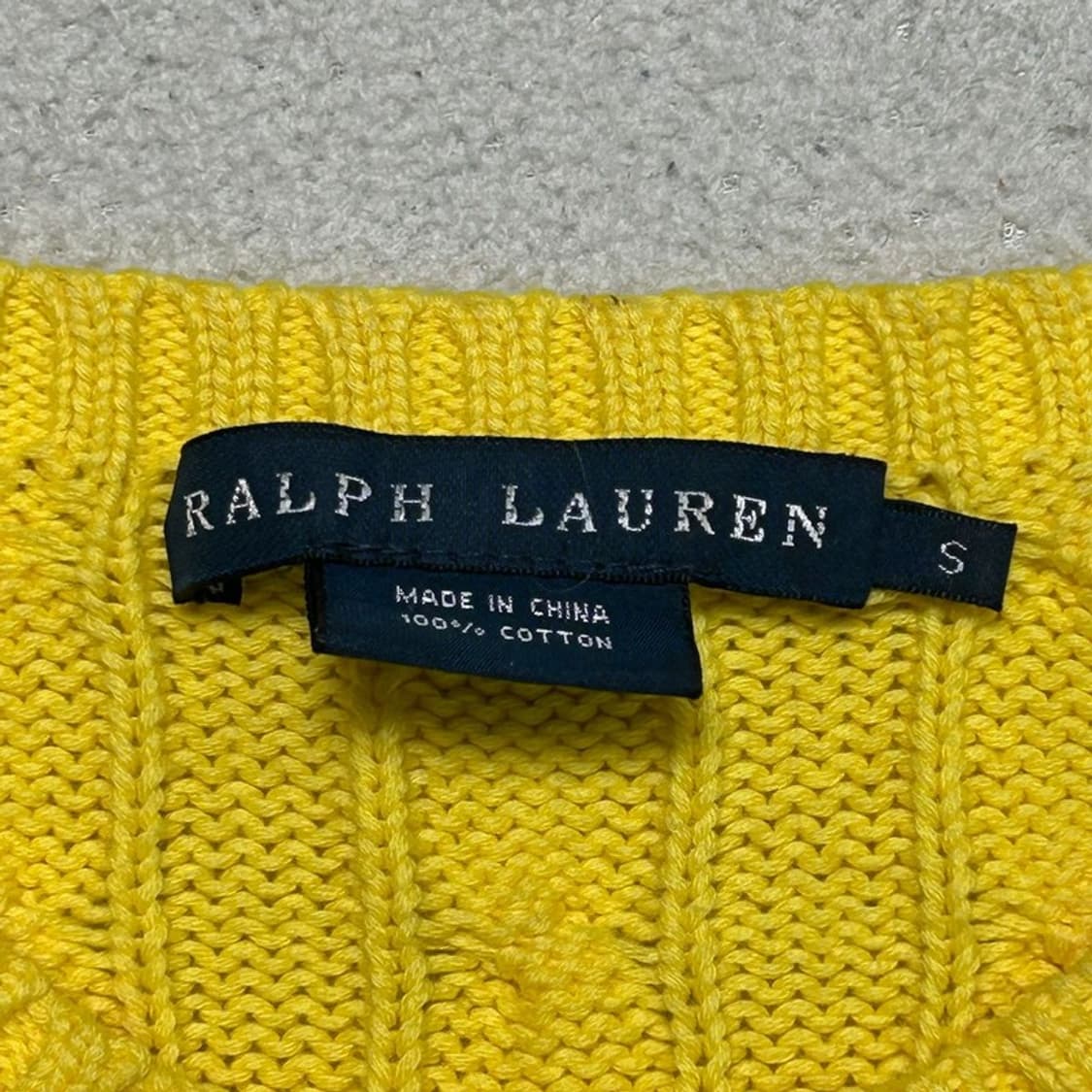폴로랄프로렌 케이클 니트 스웨터 옐로우 S 상품이미지5
