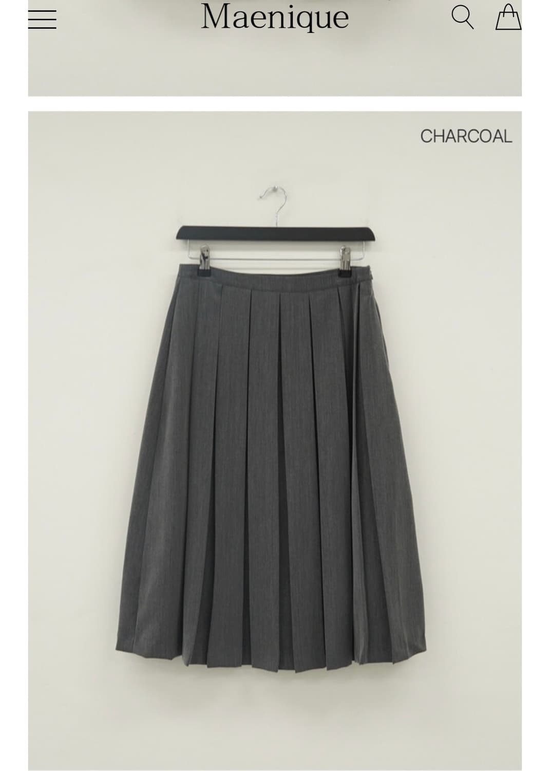 매니크 멜리아 플리츠 베이직 롱 스커트 상품이미지1