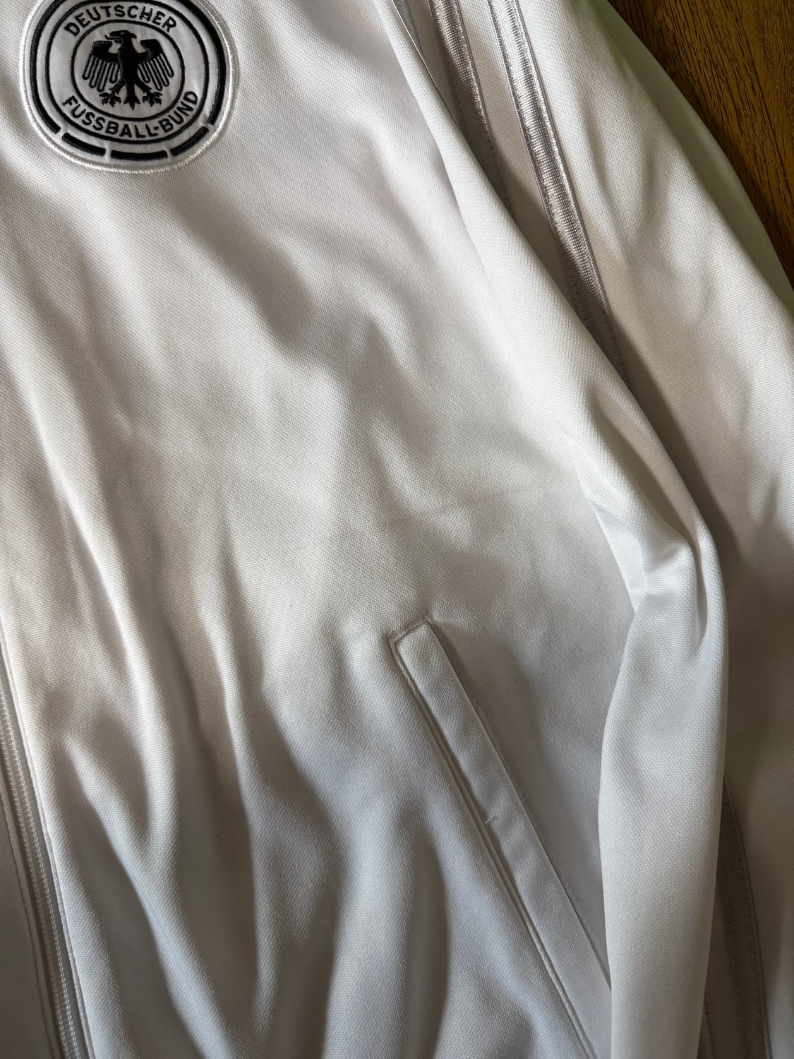 (대대장!!)아디다스 독일 화이트 실버 흰실 트랙탑 져지 L 상품이미지5