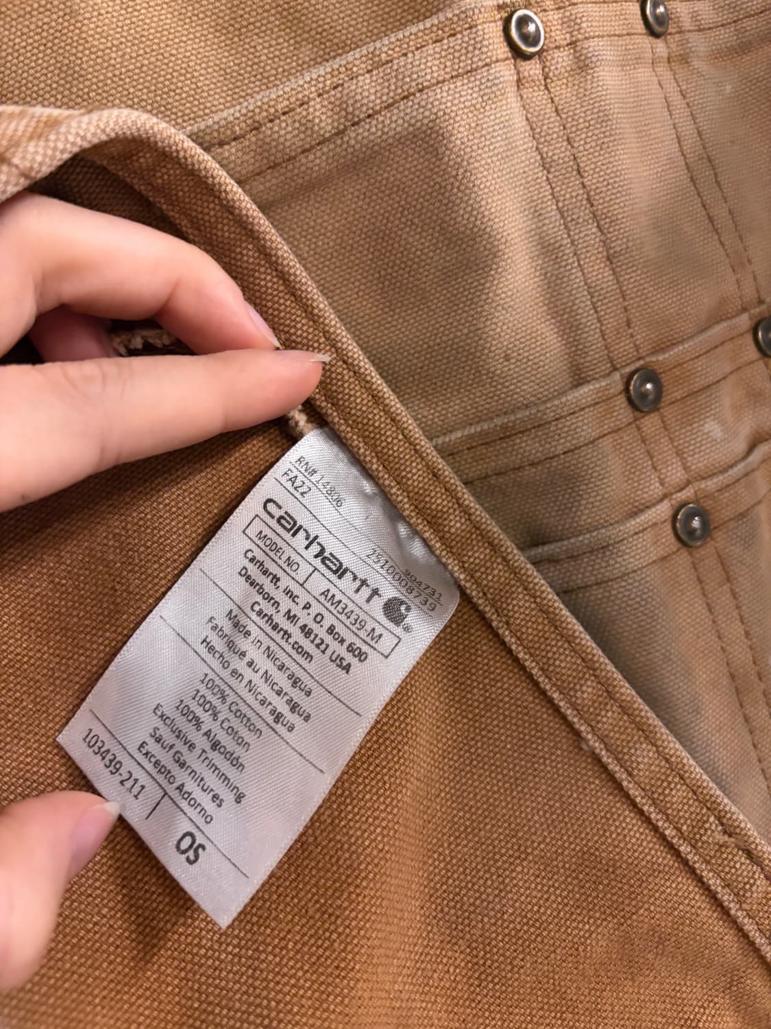 (정품/M) 칼하트 앞치마 a1   상품이미지4