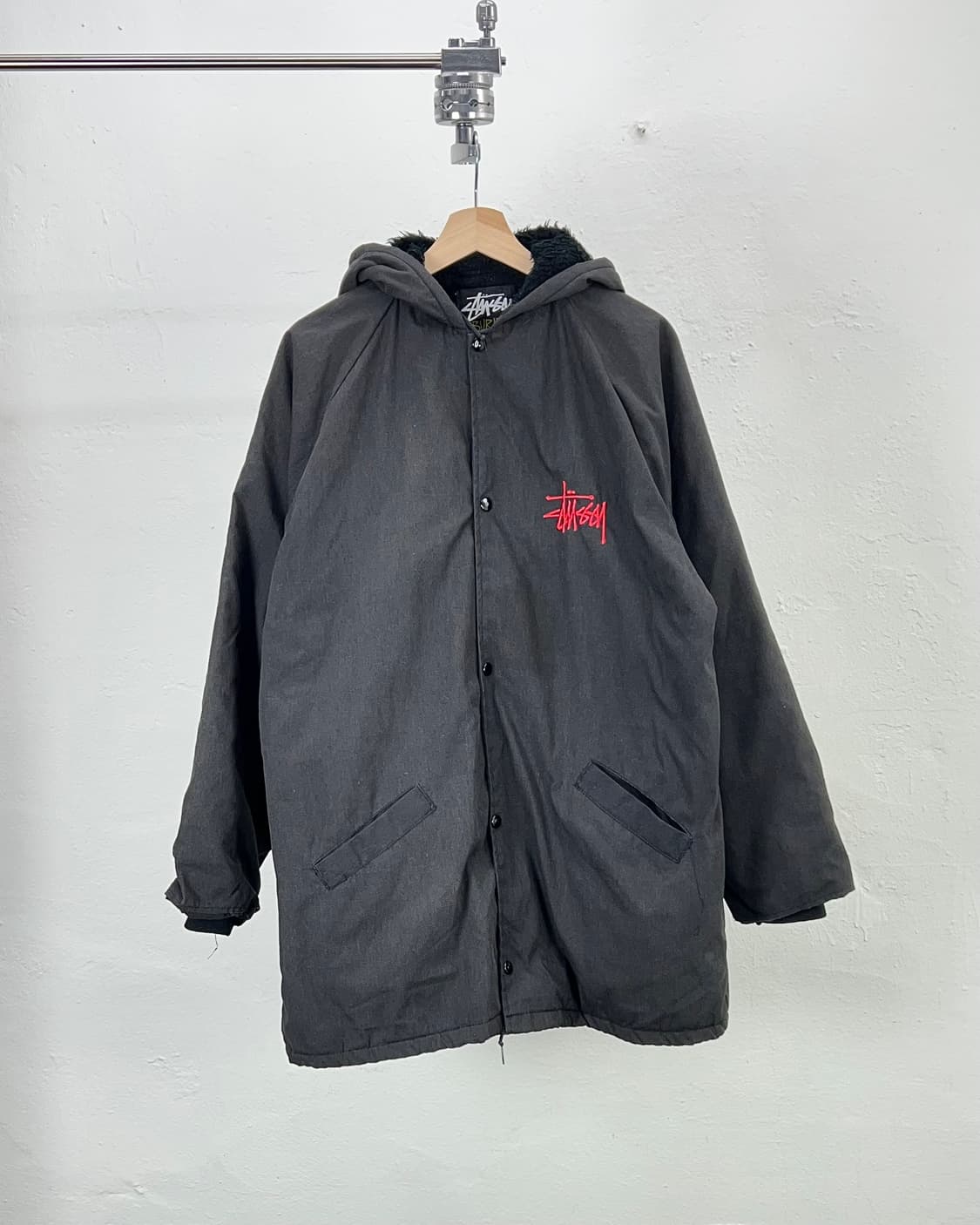 80s 스투시 캔버스 인설레이트 백로고 돕 쉐르파 코치 자켓 상품이미지2