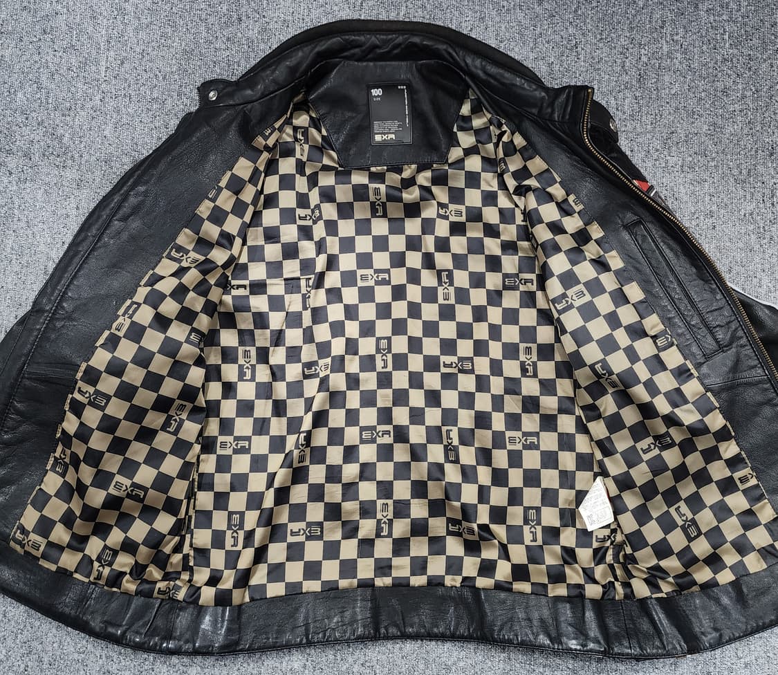 EXR 램스킨 산양가죽 사이드라인 레이싱 자켓 레더 자켓 100 상품이미지3