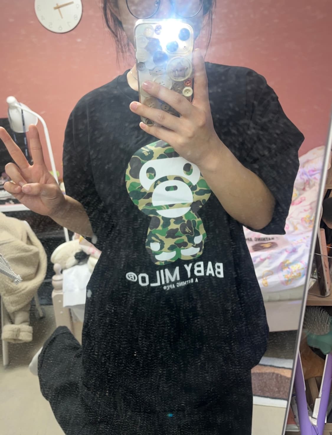 베이프 카모 베이비 마일로 반팔 2xl 상품이미지2