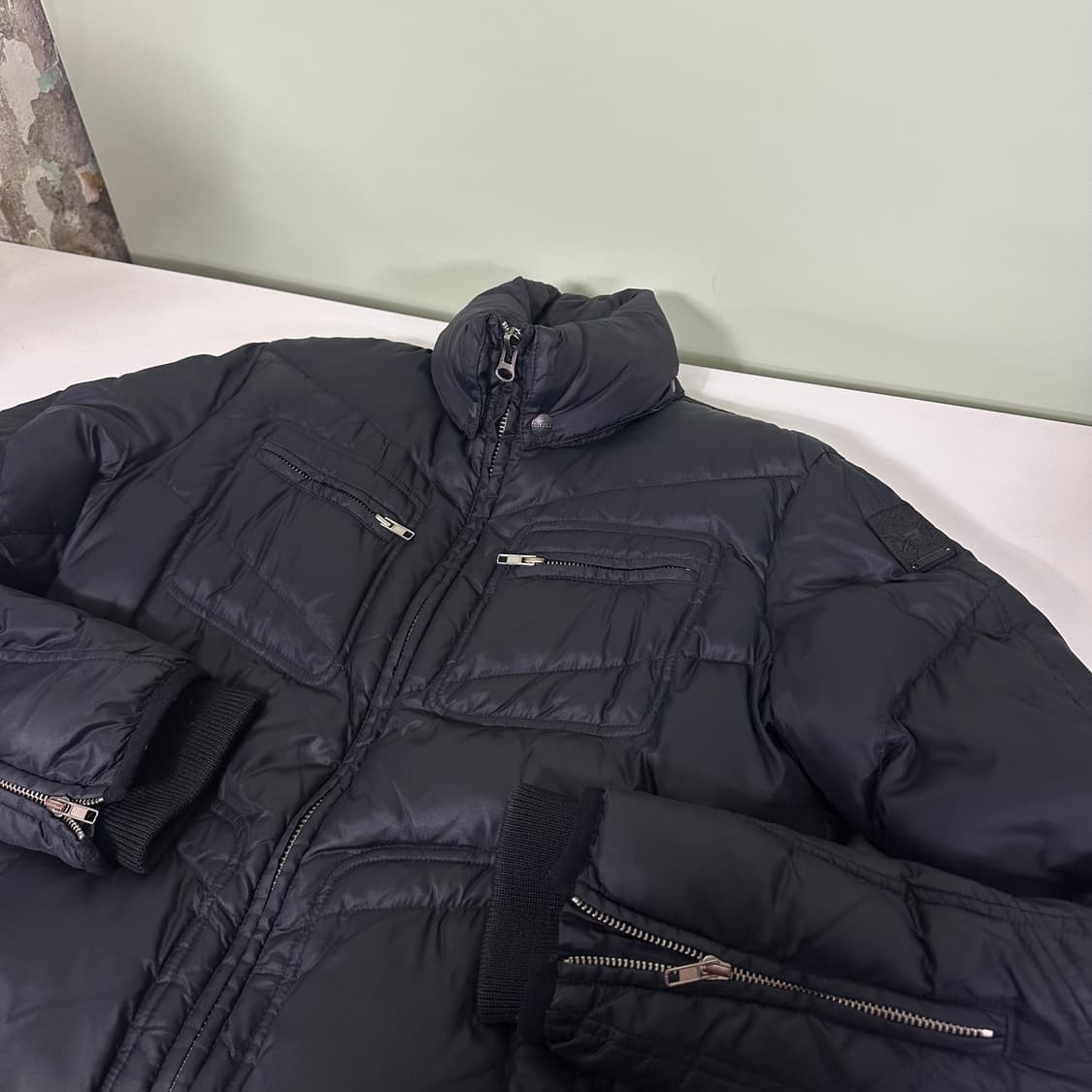 95 디젤 블랙 지퍼포인트 덕다운 패딩점퍼 상품이미지1