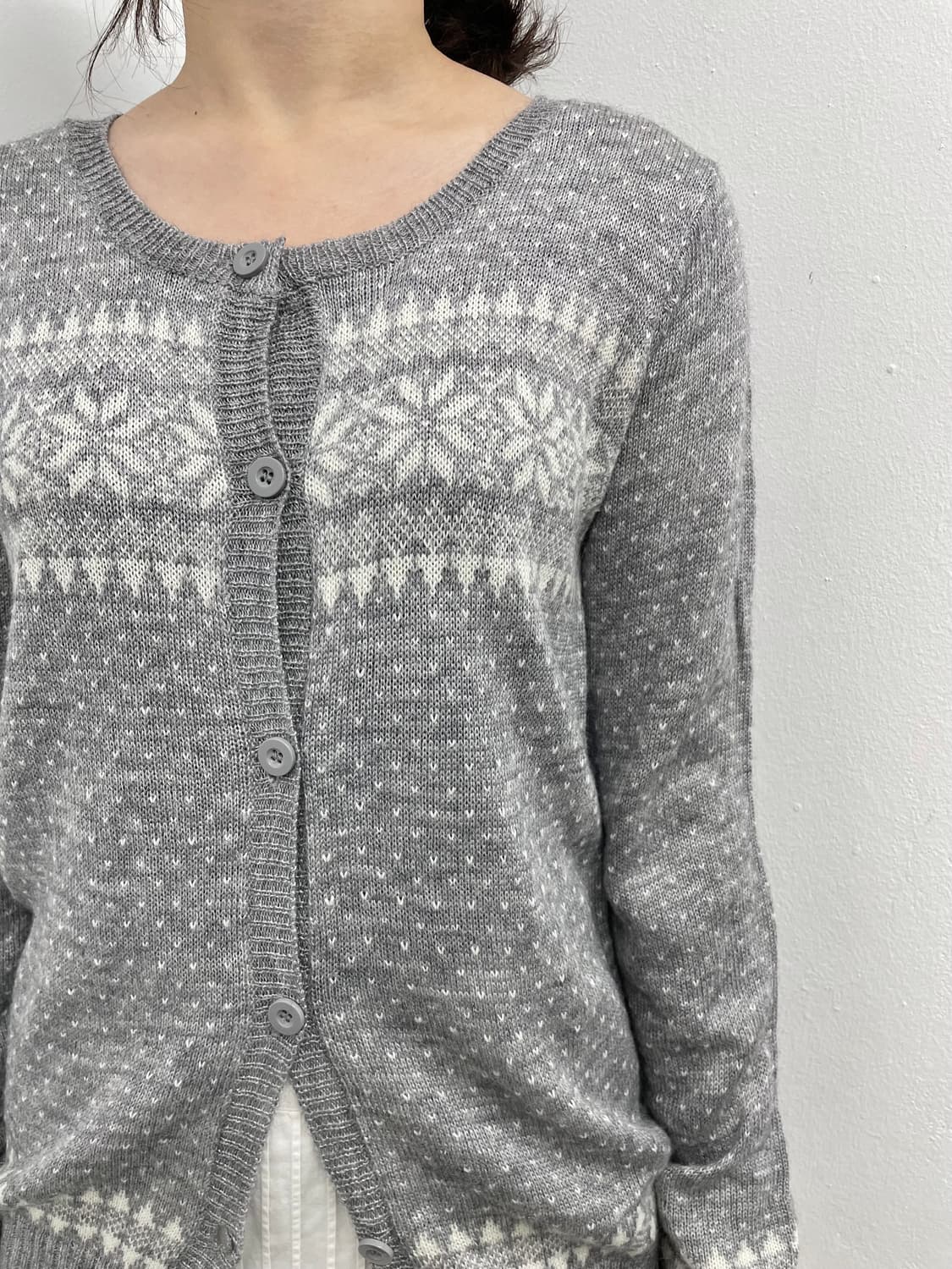 코지 노르딕 버튼 가디건 상품이미지4