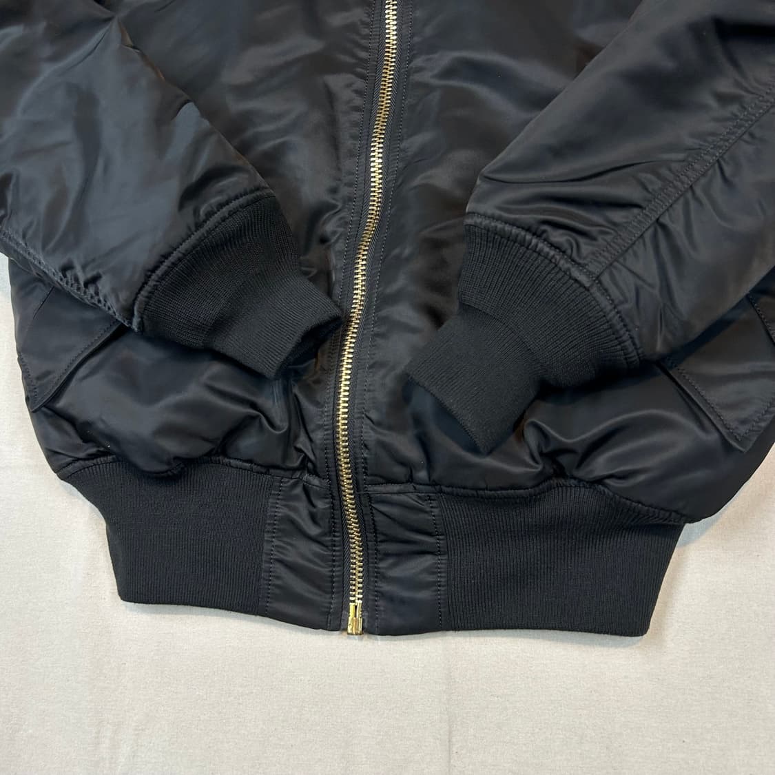 M) 알파인더스트리 MA-1 마원 항공점퍼 블랙 레귤러핏 상품이미지4