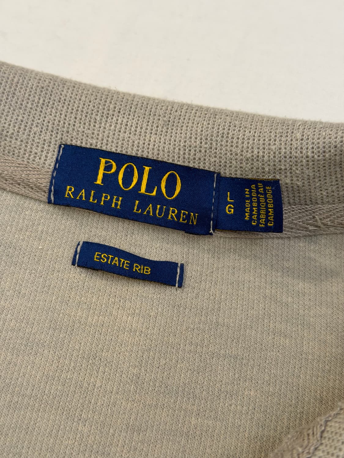 폴로 랄프로렌 반집업 와플 코튼 니트 베이지 상품이미지4