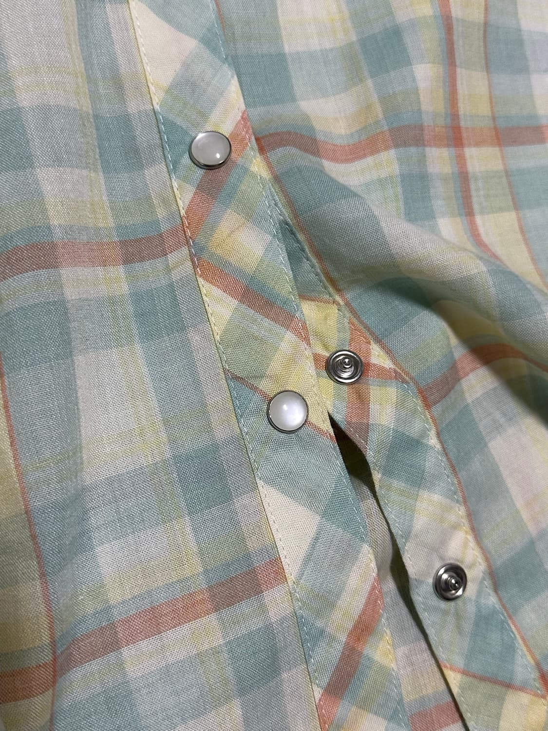 빈티지 체크셔츠 원피스 상품이미지4