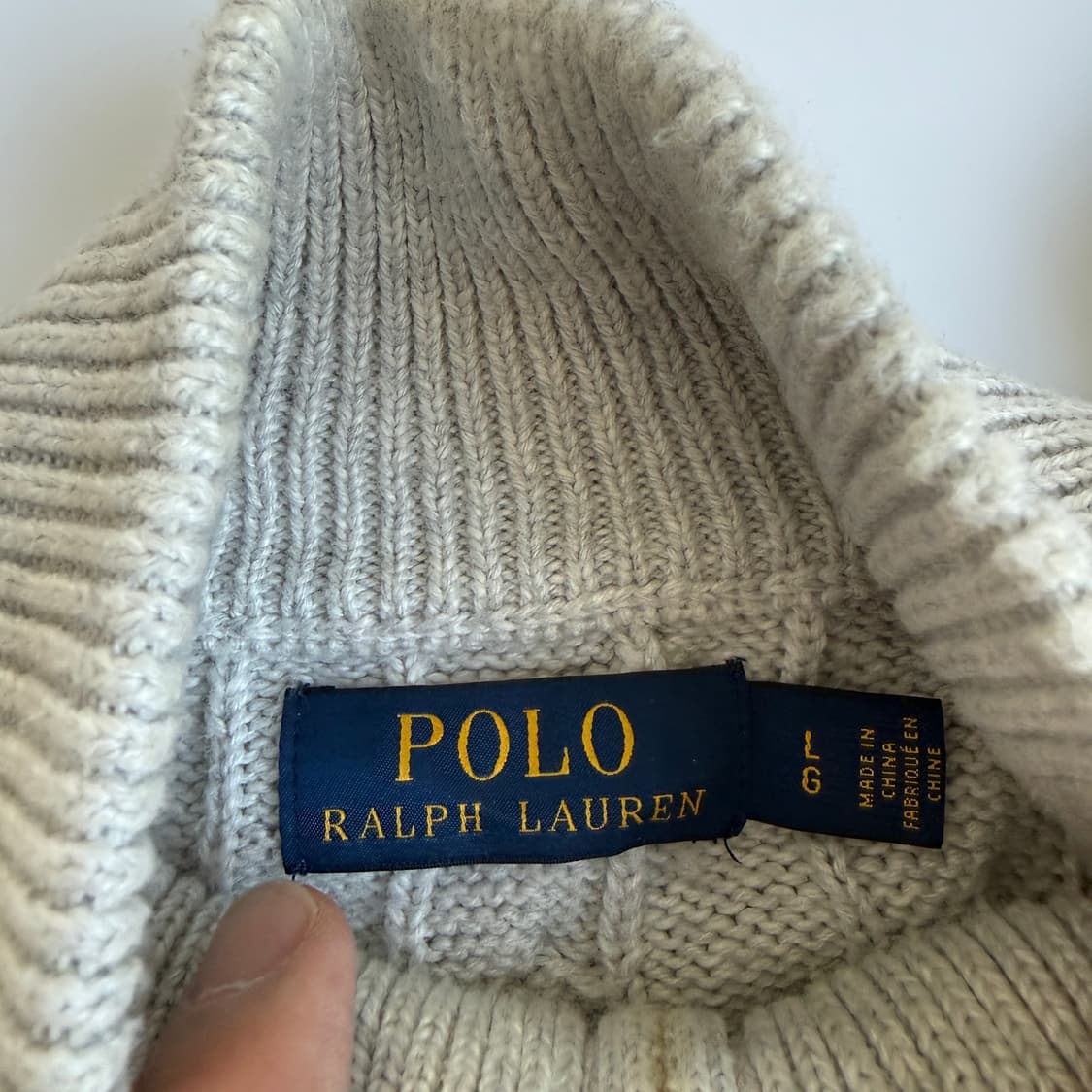 Polo 폴로 랄프로렌 신형 라이트 맬란지 케이블 쿼터집업 니트 상품이미지6