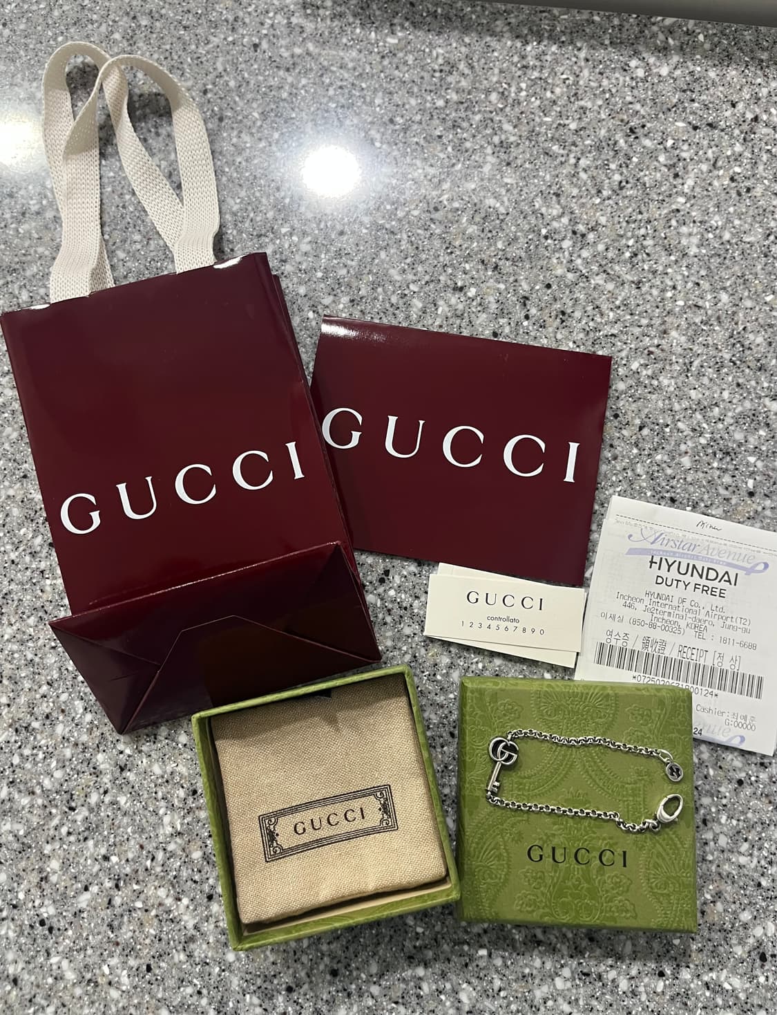 구찌 GG 마몽 키 참 팔찌 (실버) 상품이미지1